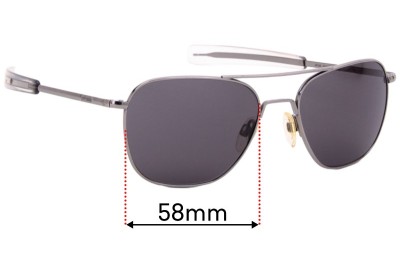 Randolph Engineering Aviator AF145 Replacement Lenses 58mm wide 