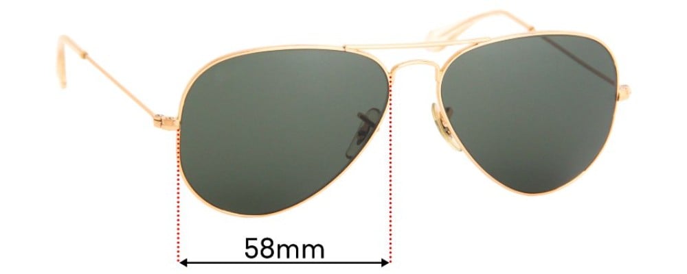 ray ban 3025 58mm polarized replacement lenses