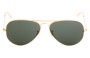 Ray Ban Aviators Large Metal RB3025 Replacement Lenses Front View 