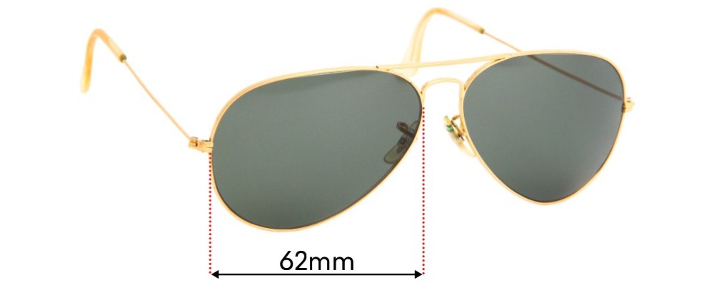 ray ban aviator 62mm replacement lenses