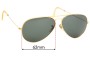 Sunglass Fix Replacement Lenses for Ray Ban B&L Aviator - 51mm Tall - 62mm Wide 