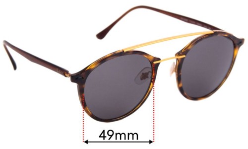 Ray Ban RB4266 LightRay  Replacement Lenses 49mm wide 