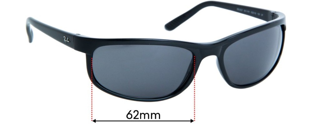 Sunglass Fix Replacement Lenses for Ray Ban RB2027 - 62mm Wide