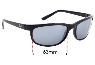 Ray Ban RB2027 Replacement Sunglass Lenses - 63mm Wide  