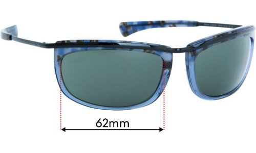 Ray Ban RB2319 Olympian I Replacement Lenses 62mm wide 