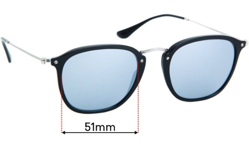 Sunglass Fix Replacement Lenses for Ray Ban RB2448-N - 51mm Wide 