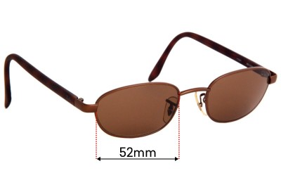 Ray Ban RB3009 Replacement Lenses 52mm wide 