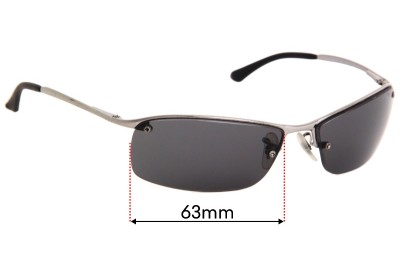 Ray Ban RB3183 Top Bar Replacement Lenses 63mm wide 