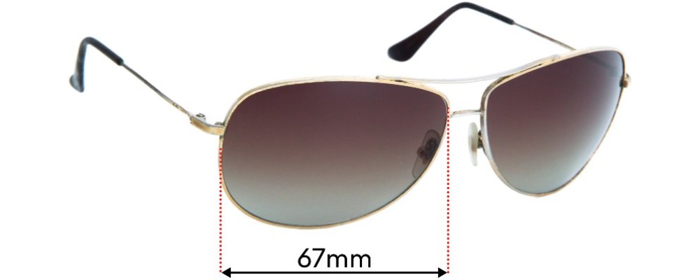 Sunglass Fix Replacement Lenses for Ray Ban RB3293 Aviator  - 67mm Wide