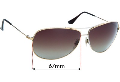 Ray Ban RB3293 Aviator  Replacement Lenses 67mm wide 