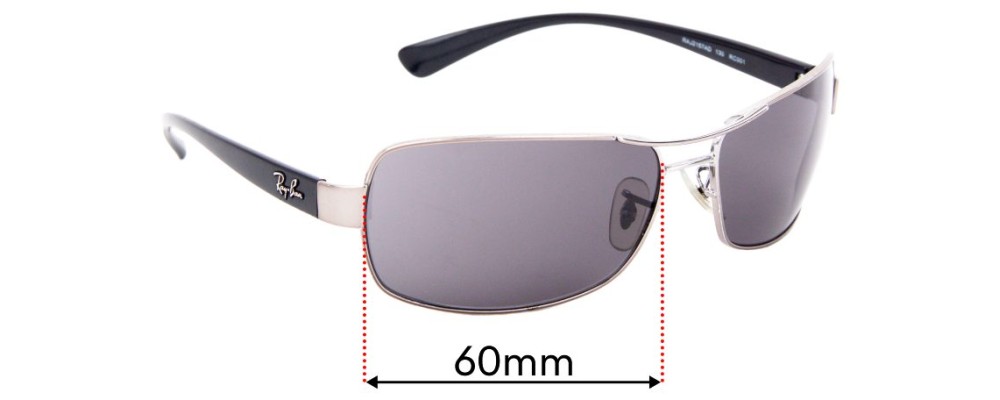 Sunglass Fix Replacement Lenses for Ray Ban RB3379 - 60mm Wide