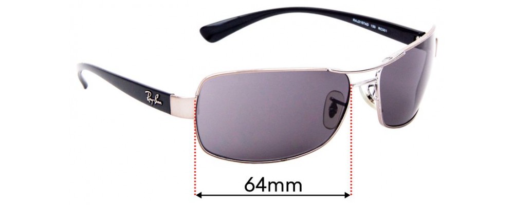 Ray Ban RB3379 Replacement Lenses 64mm 