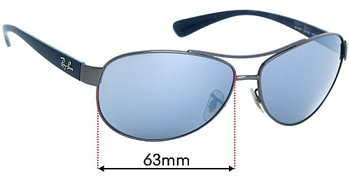 Ray-Ban RB3386 63mm Replacement Lenses