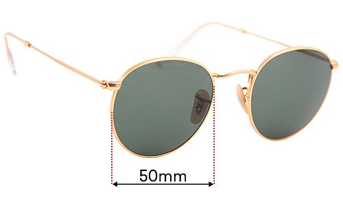 Ray-Ban RB3447 Round Metal Lentilles de Remplacement 50mm wide 