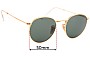 Sunglass Fix Verres de Remplacement pour Ray-Ban RB3447 Round Metal - 50mm Wide 
