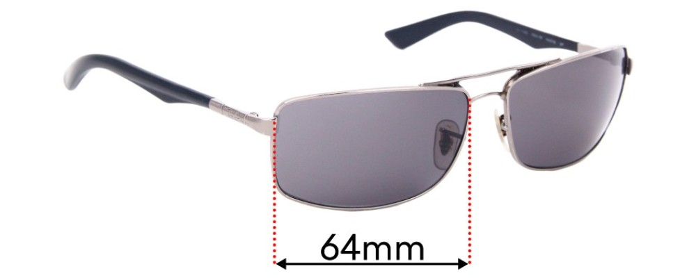 Sunglass Fix Replacement Lenses for Ray Ban RB3465 - 64mm Wide