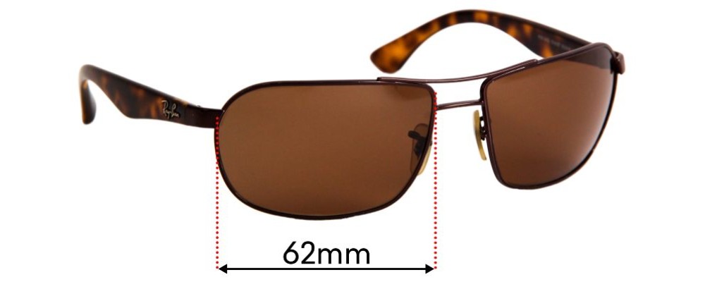 Ray Ban RB3492 Replacement Lenses 62mm 