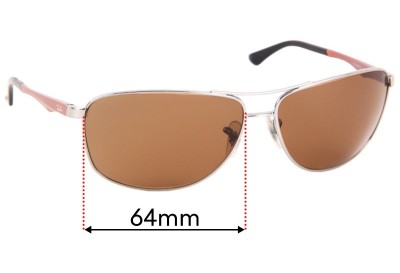 Ray Ban RB3506 Replacement Lenses 64mm wide 
