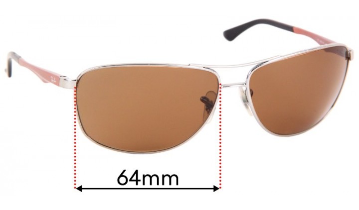 Ray Ban RB3506 Replacement Lenses 64mm 