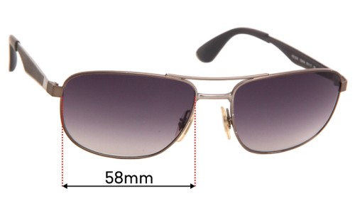 Ray Ban RB3528 Replacement Lenses 58mm wide 