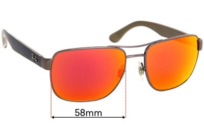 Sunglass Fix Replacement Lenses for Ray Ban RB3530 - 58mm wide 