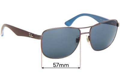 Ray Ban RB3533 Replacement Lenses 57mm wide 