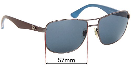 Ray-Ban RB3533 57mm Replacement Lenses
