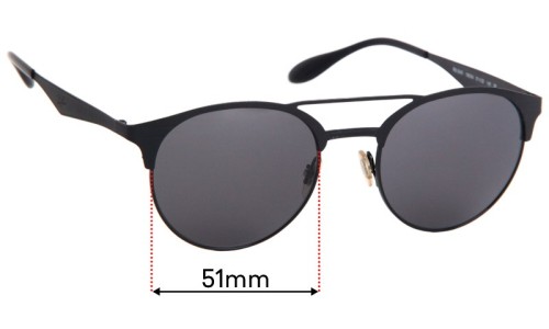 Ray Ban RB3545 Replacement Lenses 51mm wide 
