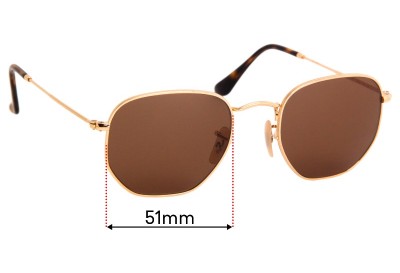 Ray Ban RB3548-N Replacement Lenses 51mm wide 