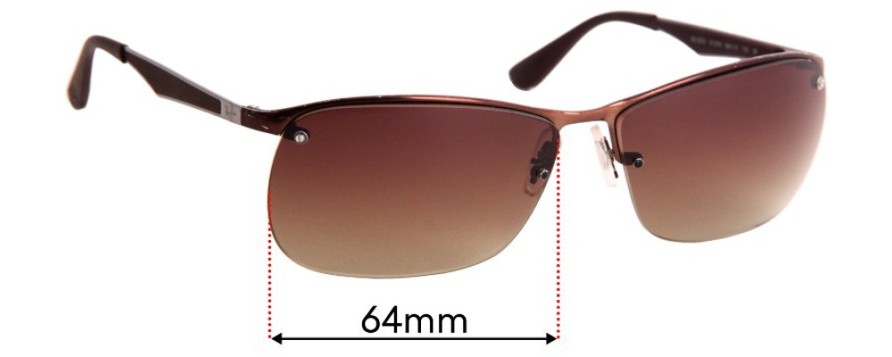 Ray Ban RB3550 Replacement Lenses 64mm 