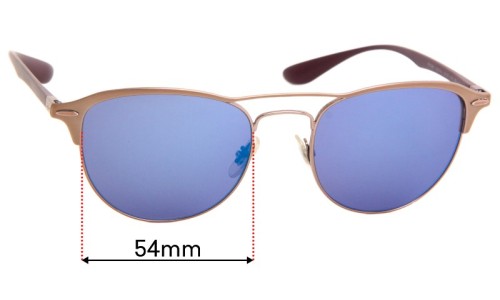 Sunglass Fix Replacement Lenses for Ray Ban RB3596 - 54mm Wide 