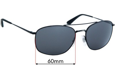 Ray Ban RB3654 Replacement Lenses 60mm wide 