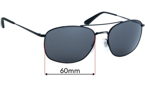 Sunglass Fix Replacement Lenses for Ray Ban RB3654 - 60mm Wide 
