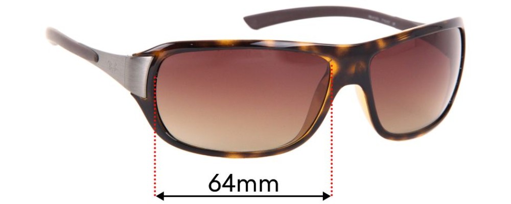 Sunglass Fix Replacement Lenses for Ray Ban RB4120 - 64mm Wide