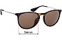 Sunglass Fix Verres de Remplacement pour Ray-Ban RB4171-F Erika (Low Bridge Fit) - 54mm Wide 