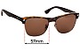 Sunglass Fix Ersatzgläser für Ray-Ban RB4175 Clubmaster Oversized - 57mm Wide 
