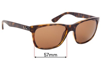 Ray Ban RB4181 Replacement Lenses 57mm wide 