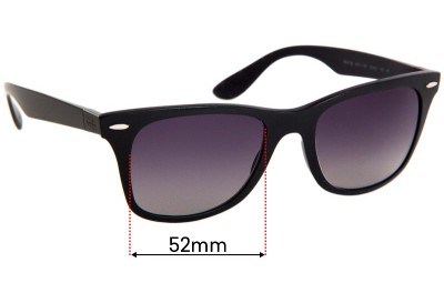 Ray Ban RB4195 Wayfarer Liteforce Replacement Lenses 52mm wide 