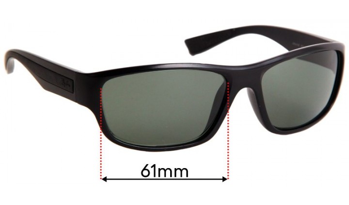 Sunglass Fix Replacement Lenses for Ray Ban RB4196 - 61mm Wide