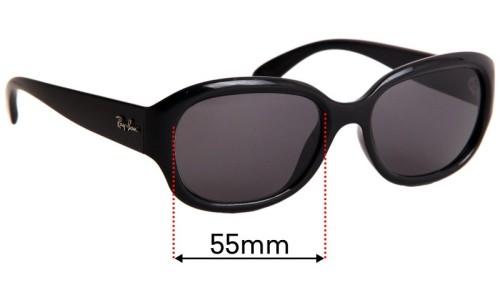 Sunglass Fix Replacement Lenses for Ray Ban RB4198 - 55mm Wide 