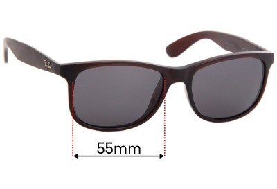 Ray Ban RB4202 Andy Replacement Lenses 55mm wide 