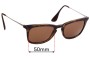 Sunglass Fix Replacement Lenses for Ray Ban RB4221 - 50mm Wide 