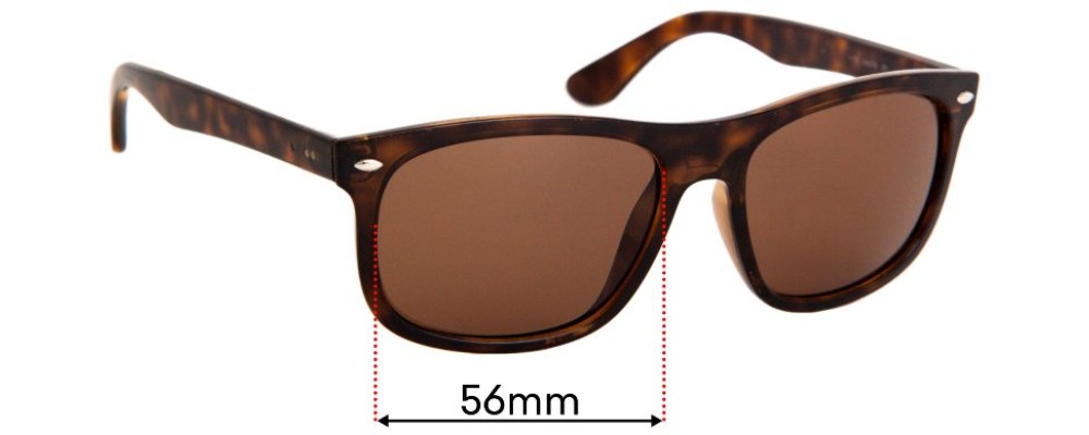 Sunglass Fix Replacement Lenses for Ray Ban RB4226 - 56mm wide