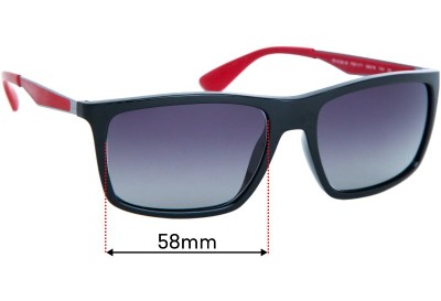 Ray Ban RB4228 Replacement Lenses 58mm wide 