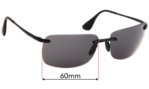 Sunglass Fix Replacement Lenses for Ray Ban RB4255 Chromance - 60mm Wide 