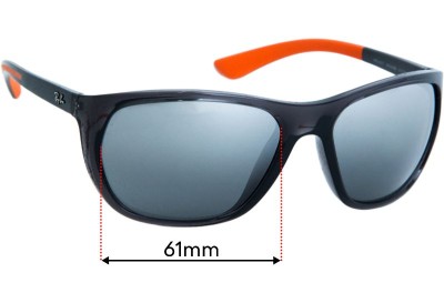 Ray Ban RB4307 Replacement Lenses 61mm wide 