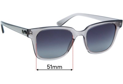Ray Ban RB4323 Replacement Lenses 51mm wide 