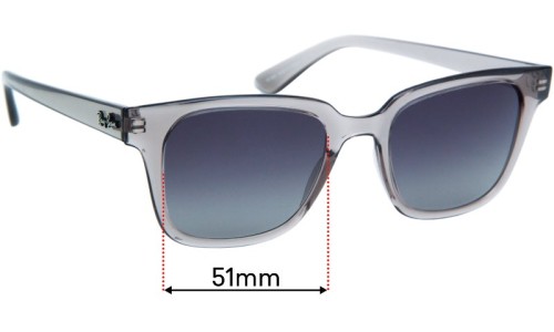 Sunglass Fix Replacement Lenses for Ray Ban RB4323 - 51mm Wide 