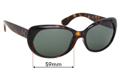 Ray Ban RB4325 Replacement Lenses 59mm wide 