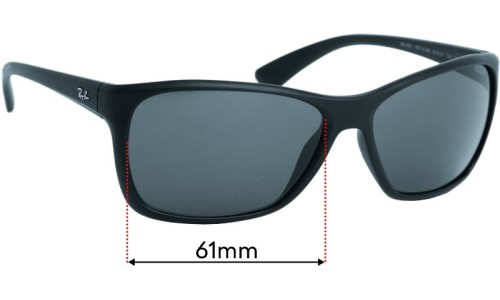 Sunglass Fix Replacement Lenses for Ray Ban RB4331 - 61mm Wide 